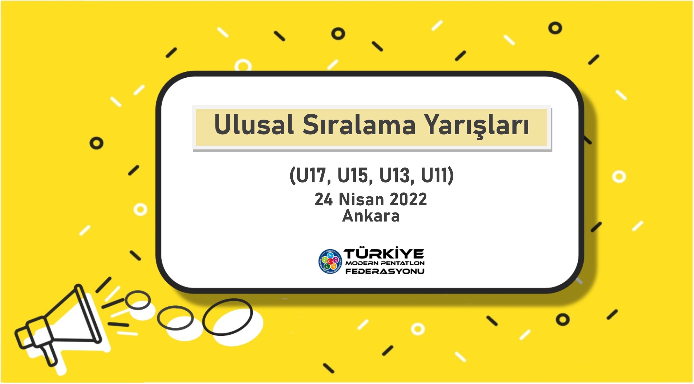 TMPF U17 ULUSAL SIRALAMA III VE U11,U13, U15 PERFORMANS TAKİP  YARIŞLARI 